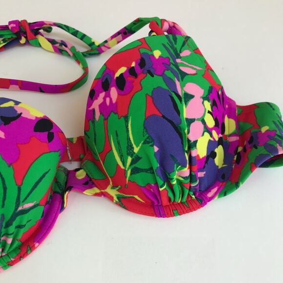 AERIE Blakely Floral Push Up Bikini Top 34B - Picture 2 of 5
